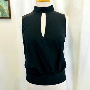 Frame Black Mock Neck Sleeveless Top NWT